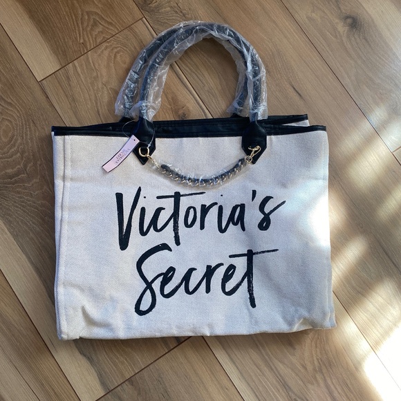 NWT Victoria’s Secret Canvas Tote Bag - Picture 2 of 5